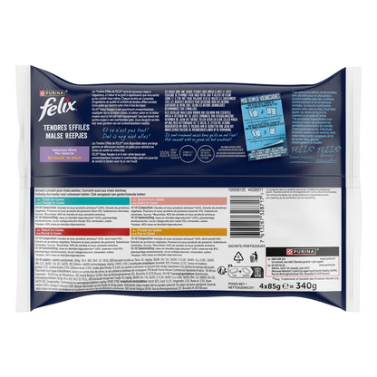 Felix Adult Cat Food with Shredded Tuna, Salmon, Beef &amp; Chicken