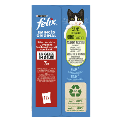 Felix Adult Cat Food with Sliced Poultry and Vegetables in Jelly