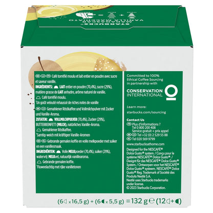 [ANTI-GASPILLAGE] Café Capsules Macchiato Vanille Compatible Dolce Gusto STARBUCKS - Date de durabilité minimale : 31/10/2025