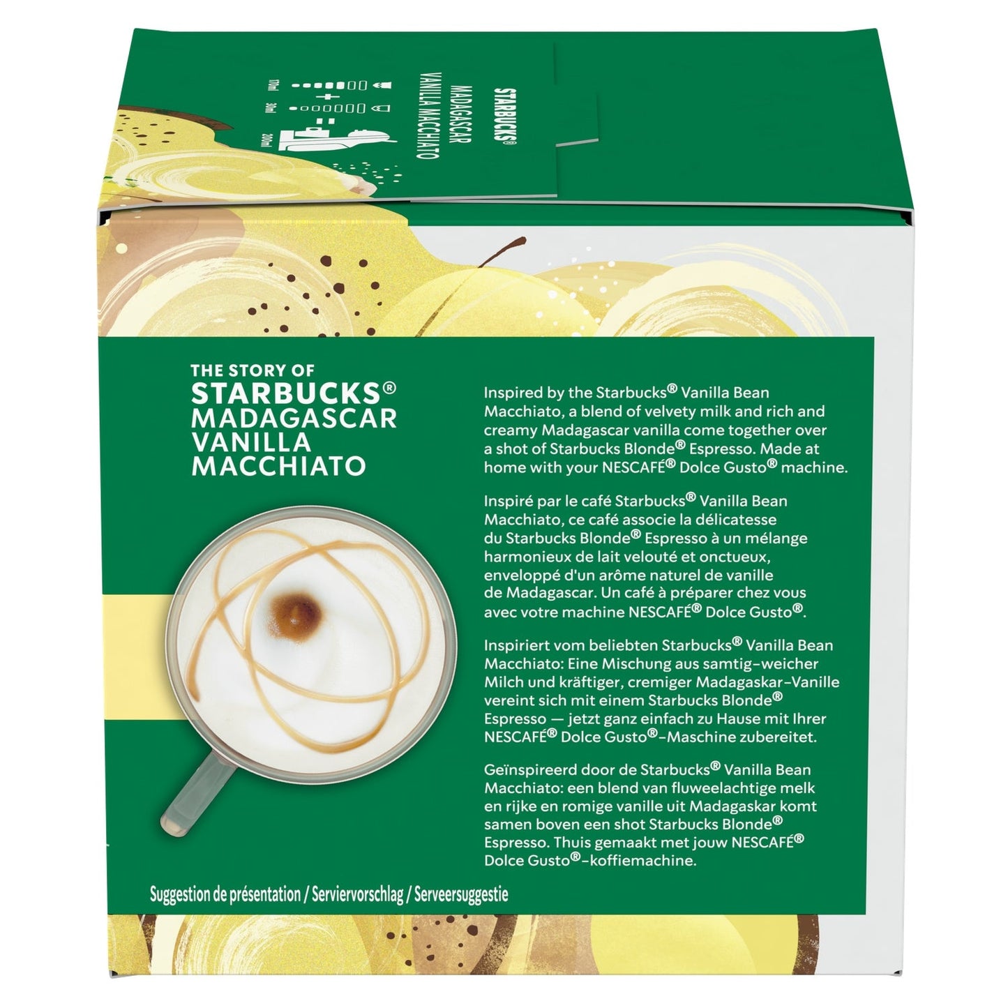 [ANTI-GASPILLAGE] Café Capsules Macchiato Vanille Compatible Dolce Gusto STARBUCKS - Date de durabilité minimale : 31/10/2025