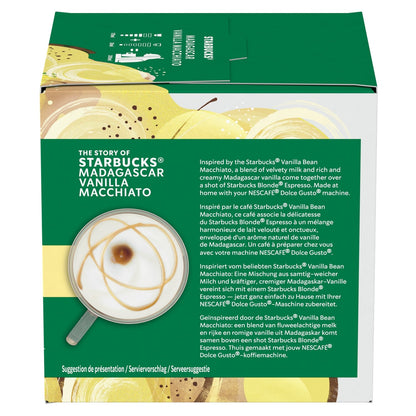 [ANTI-GASPILLAGE] Café Capsules Macchiato Vanille Compatible Dolce Gusto STARBUCKS - Date de durabilité minimale : 31/10/2025