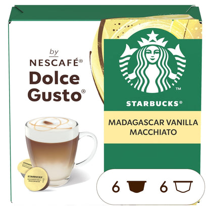 [ANTI-GASPILLAGE] Café Capsules Macchiato Vanille Compatible Dolce Gusto STARBUCKS - Date de durabilité minimale : 31/10/2025