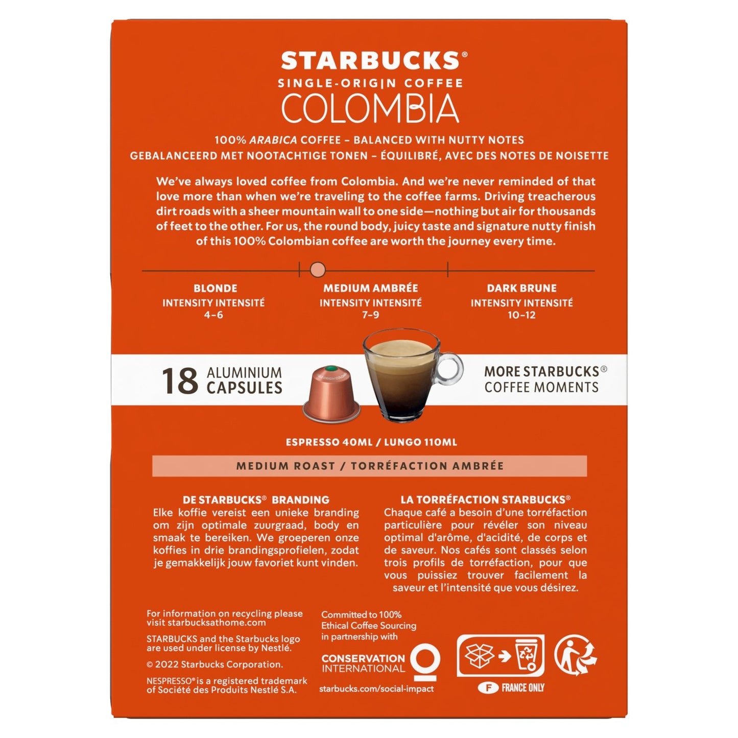 Café Capsules Compatibles Nespresso Colombia STARBUCKS