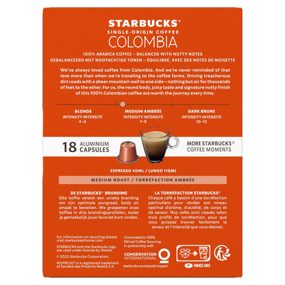 Café Capsules Compatibles Nespresso Colombia STARBUCKS