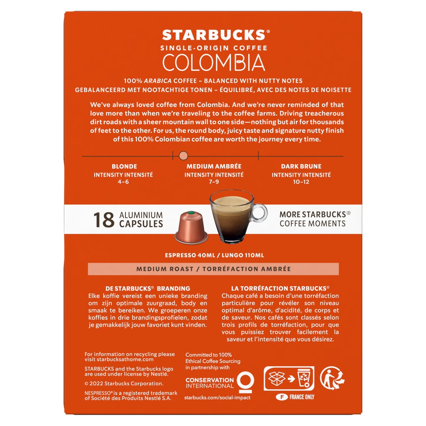 Coffee Capsules Compatible Nespresso Colombia STARBUCKS
