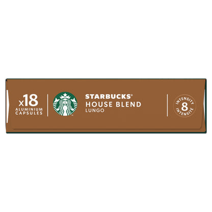 Café Capsules Lungo House Blend Intensité 8 Compatible Nespresso STARBUCKS 