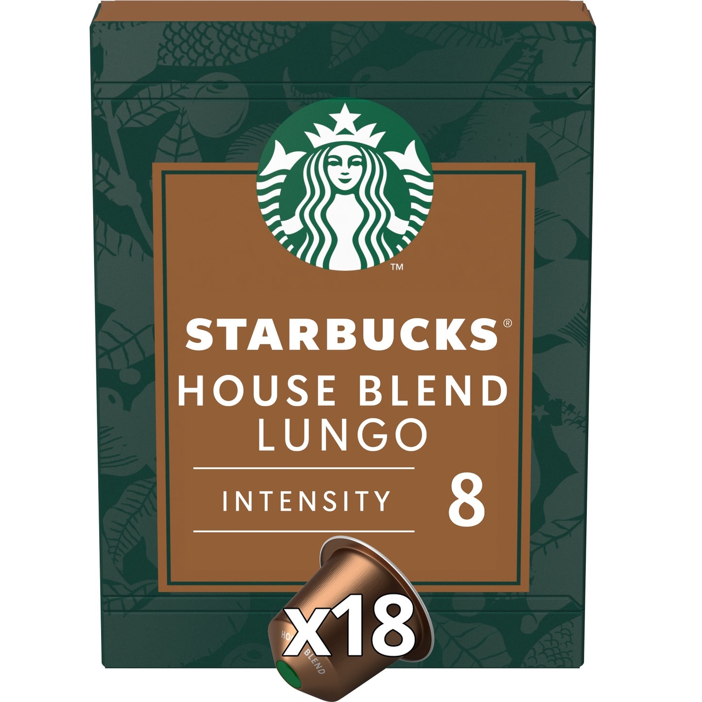 Café Capsules Lungo House Blend Intensité 8 Compatible Nespresso STARBUCKS 