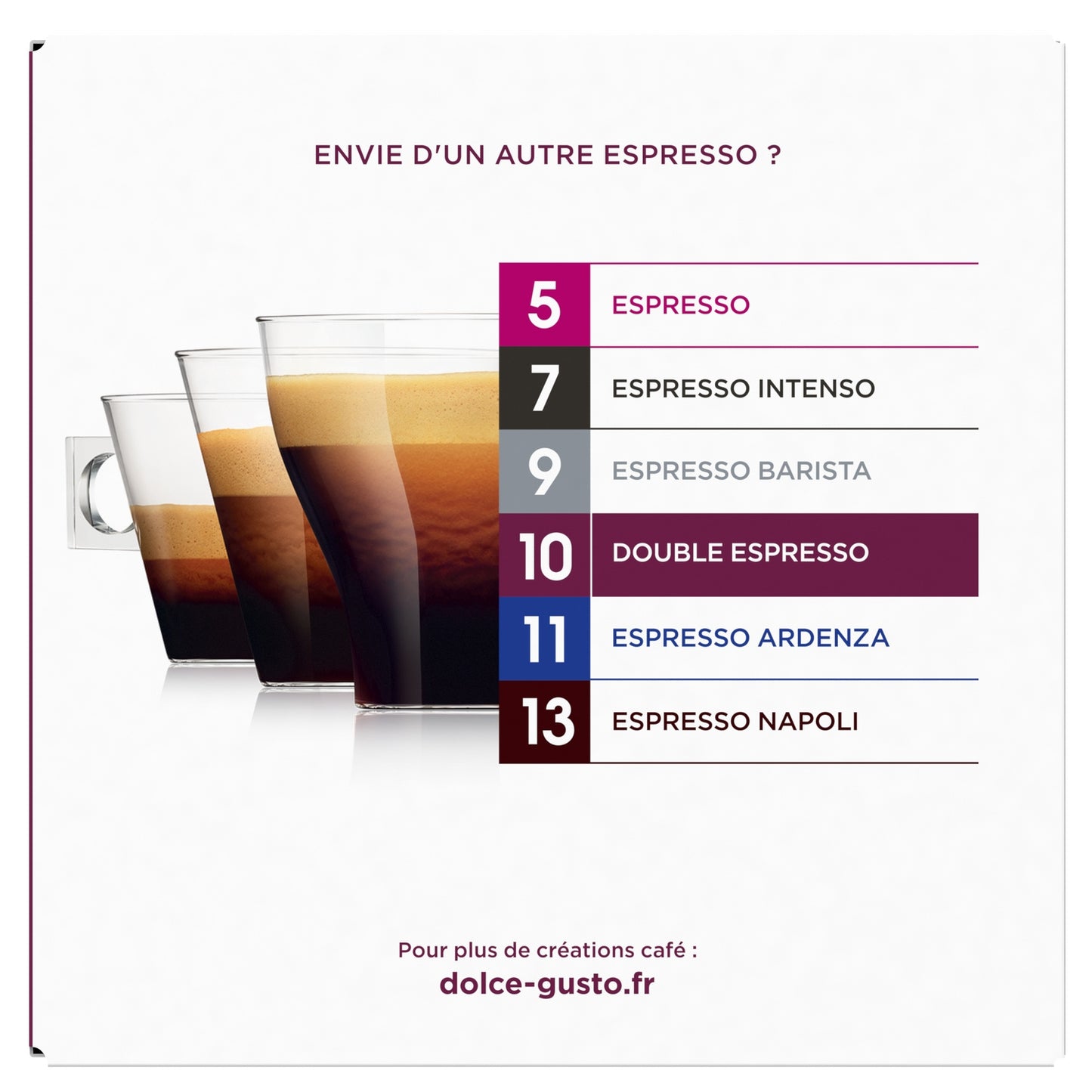 Café Capsules Double Espresso Intensité 10 NESCAFE DOLCE GUSTO
