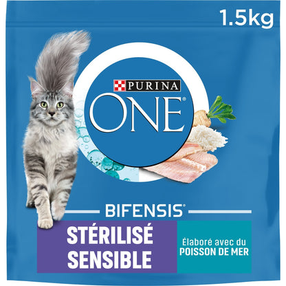 Croquettes pour Chat Adulte Stérilisé Sensible Poisson Mer Bifensis PURINA