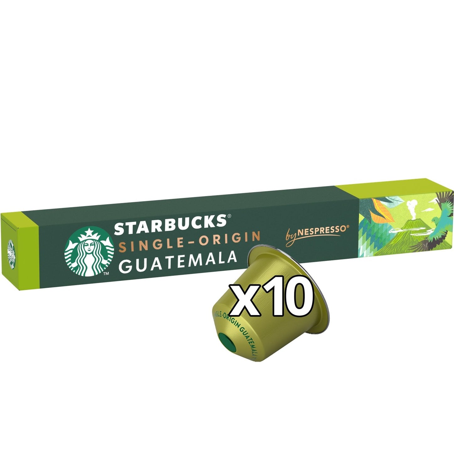 Nespresso Guatemala Compatible Coffee Capsules Intensity 5 By Nespresso STARBUCKS