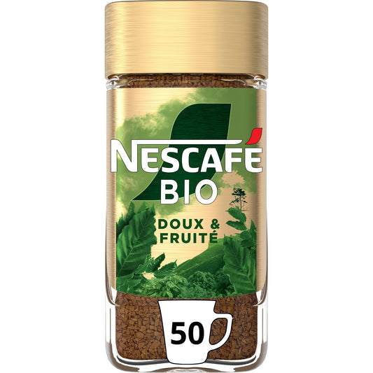 Café Soluble Spécial Filtre Bio NESCAFE le flacon de 90g - 50 tasses