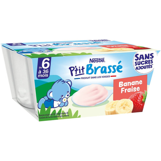 Baby Dessert From 6 Months, Strawberry Banana P'TIT BRASSE
