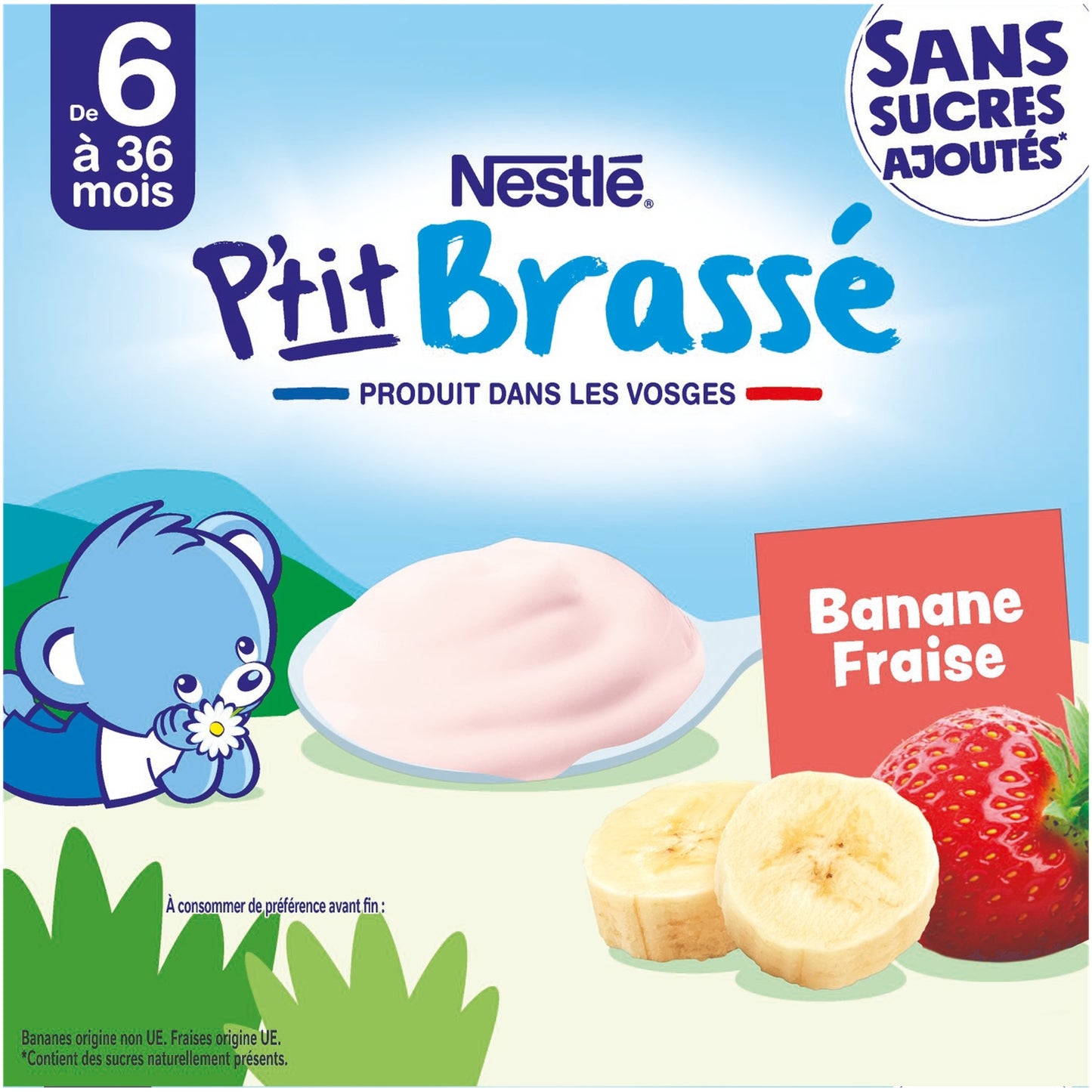 Dessert Bébé Dès 6 Mois, Fraise Banane P'TIT BRASSE