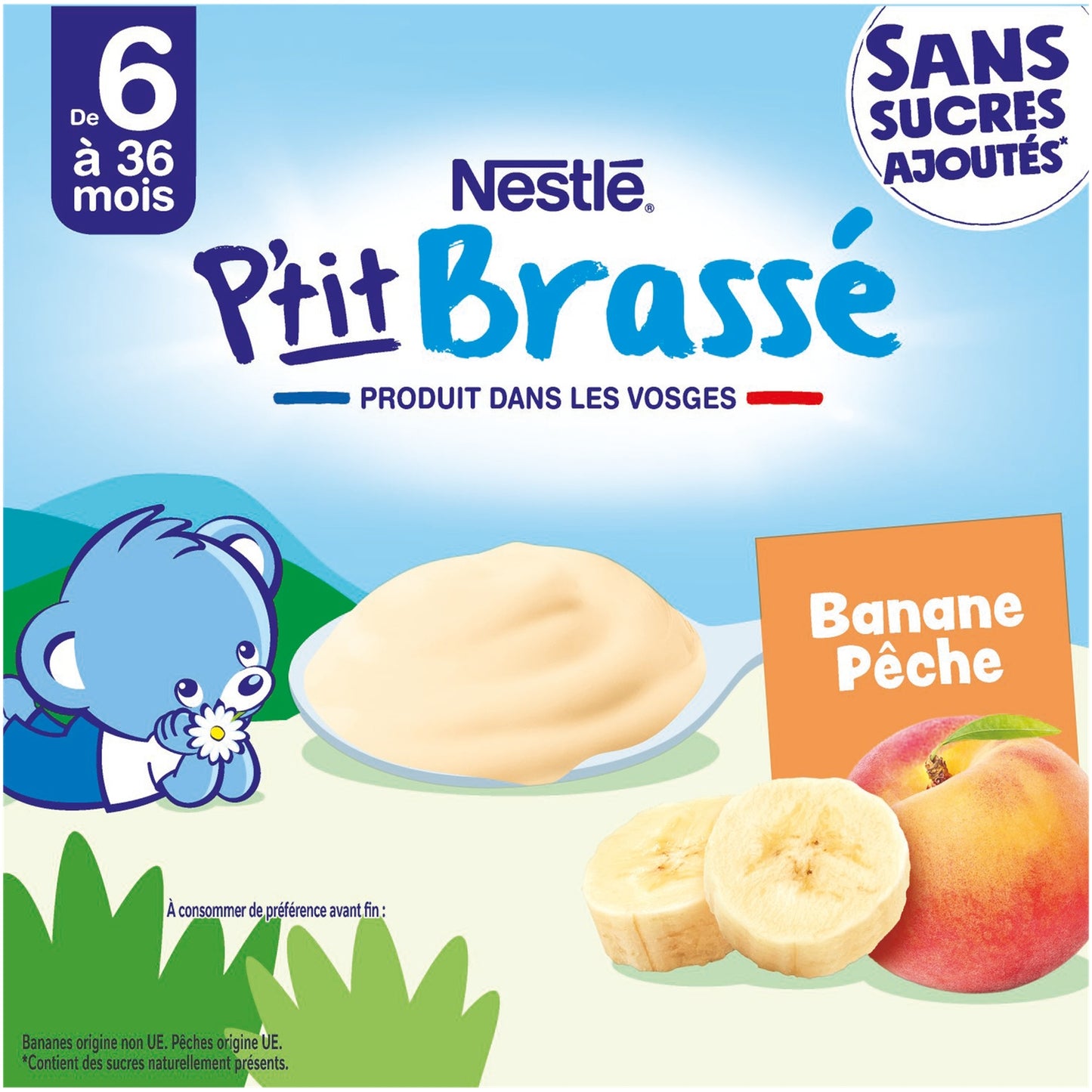 Baby Dessert From 6 Months, Banana Peach P'TIT BRASSE