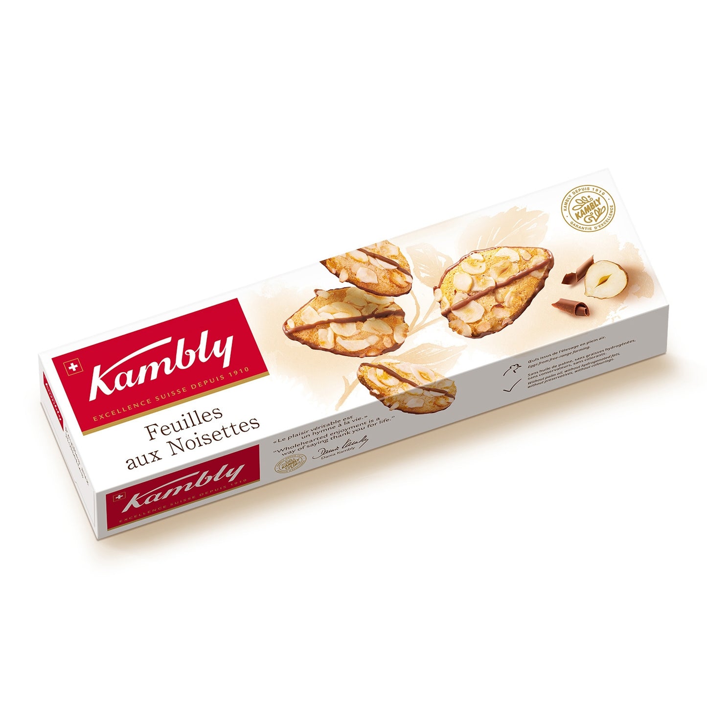 Biscuit feuilles aux noisettes KAMBLY 