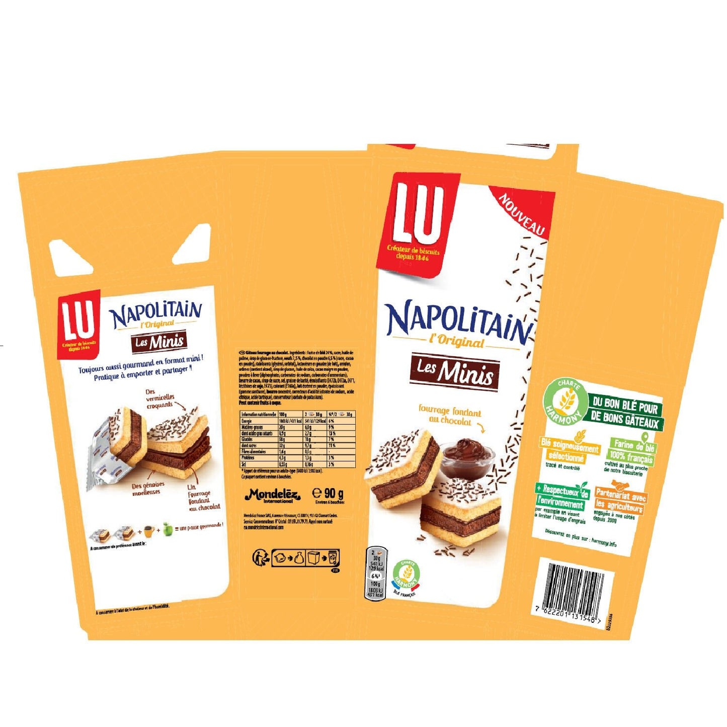 Gâteaux au Chocolat les Minis Napolitain LU