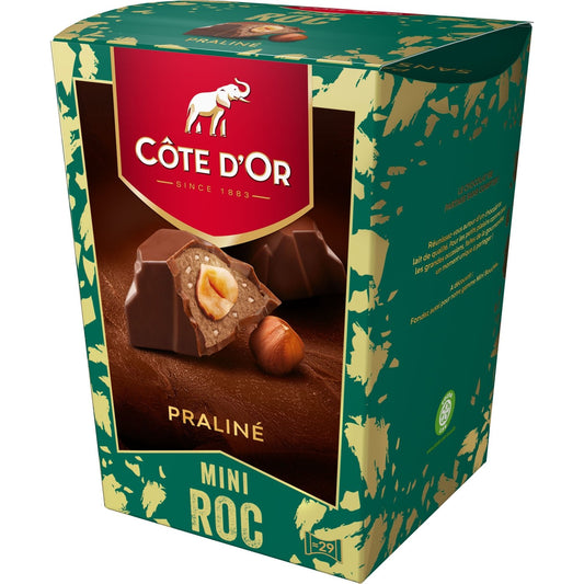 Bouchées de Chocolat Praliné avec Noisettes Mini Roc COTE D'OR - Gamme de Noël 2025 La boîte de 279 g