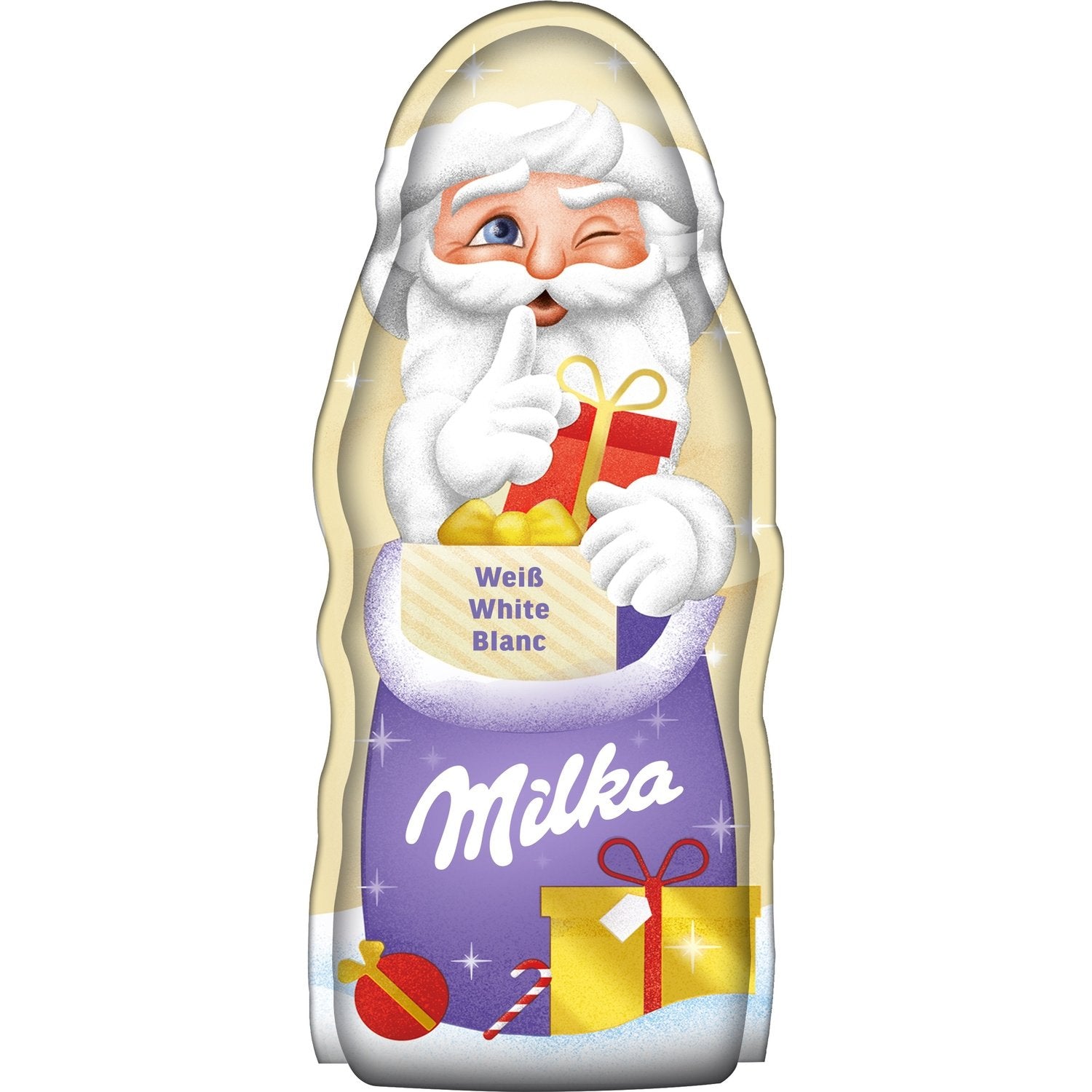 Moulage Père Noël Chocolat Blanc MILKA - Gamme de Noël 2025 Le moulage de 95 g