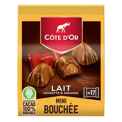 Bouchées Chocolats Lait Noisette et Amande COTE D'OR