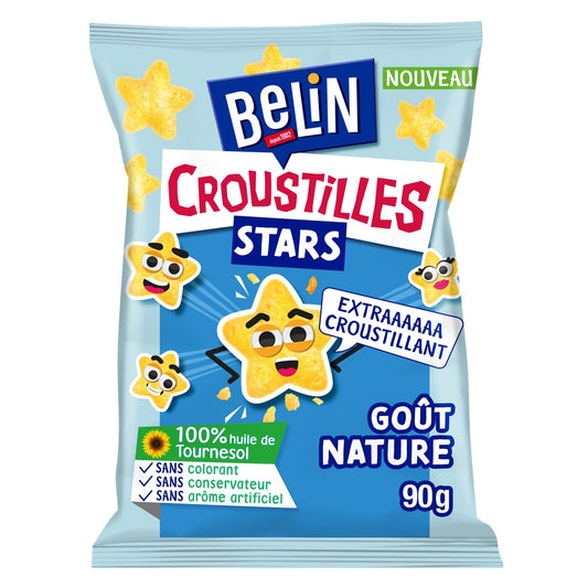 Biscuits Apéritifs Goût Nature Croustilles Stars BELIN Le sachet de 90 g