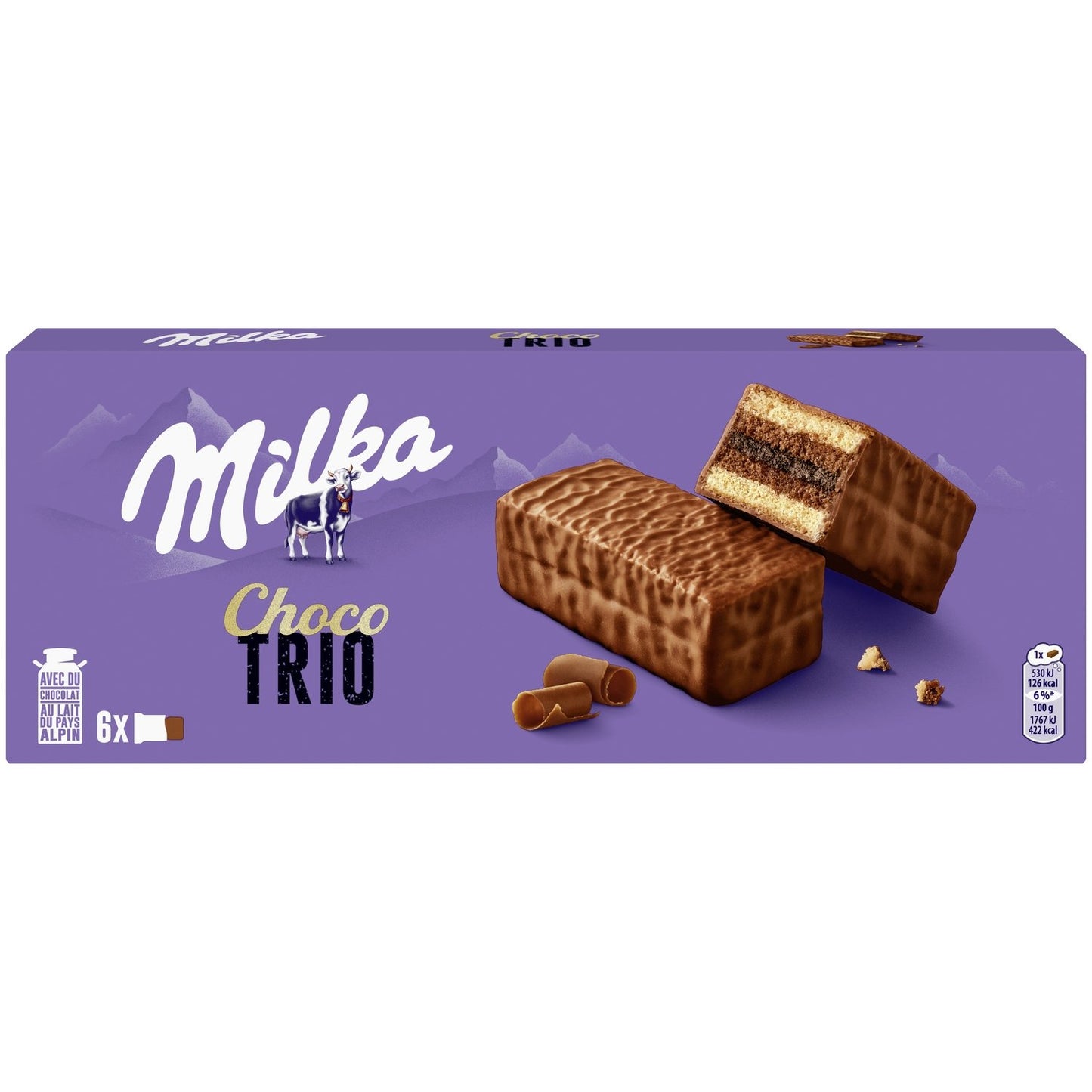 Choco Trio MILKA Chocolate Filled Cakes