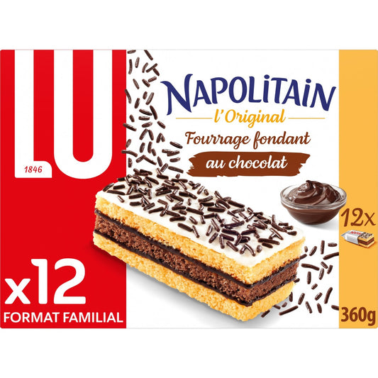 Gâteaux au Chocolat l'Original Napolitain LU La boîte de 12 sachets - 360 g