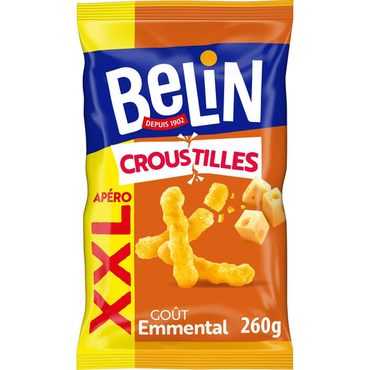 Biscuits Apéritifs Goût Emmental Croustilles BELIN le sachet de 260 g