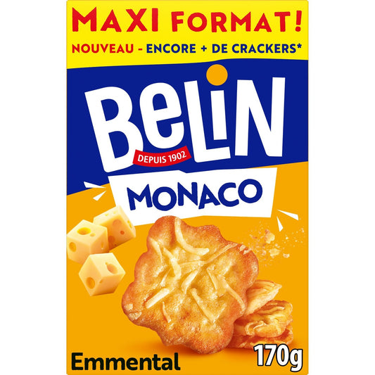 Crackers Emmental Monaco BELIN la boite de 170g