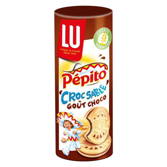 Biscuits Fourrés au Chocolat au Lait Croc Sablé Pepito LU