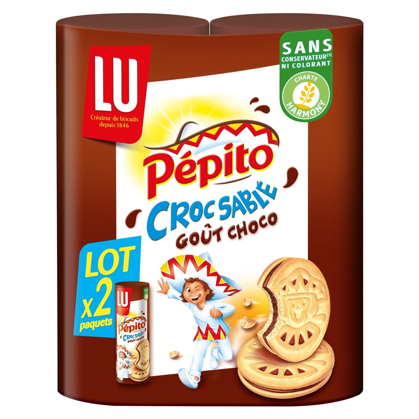 Pepito Chocolate Filled Cookies Croc Sablé LU