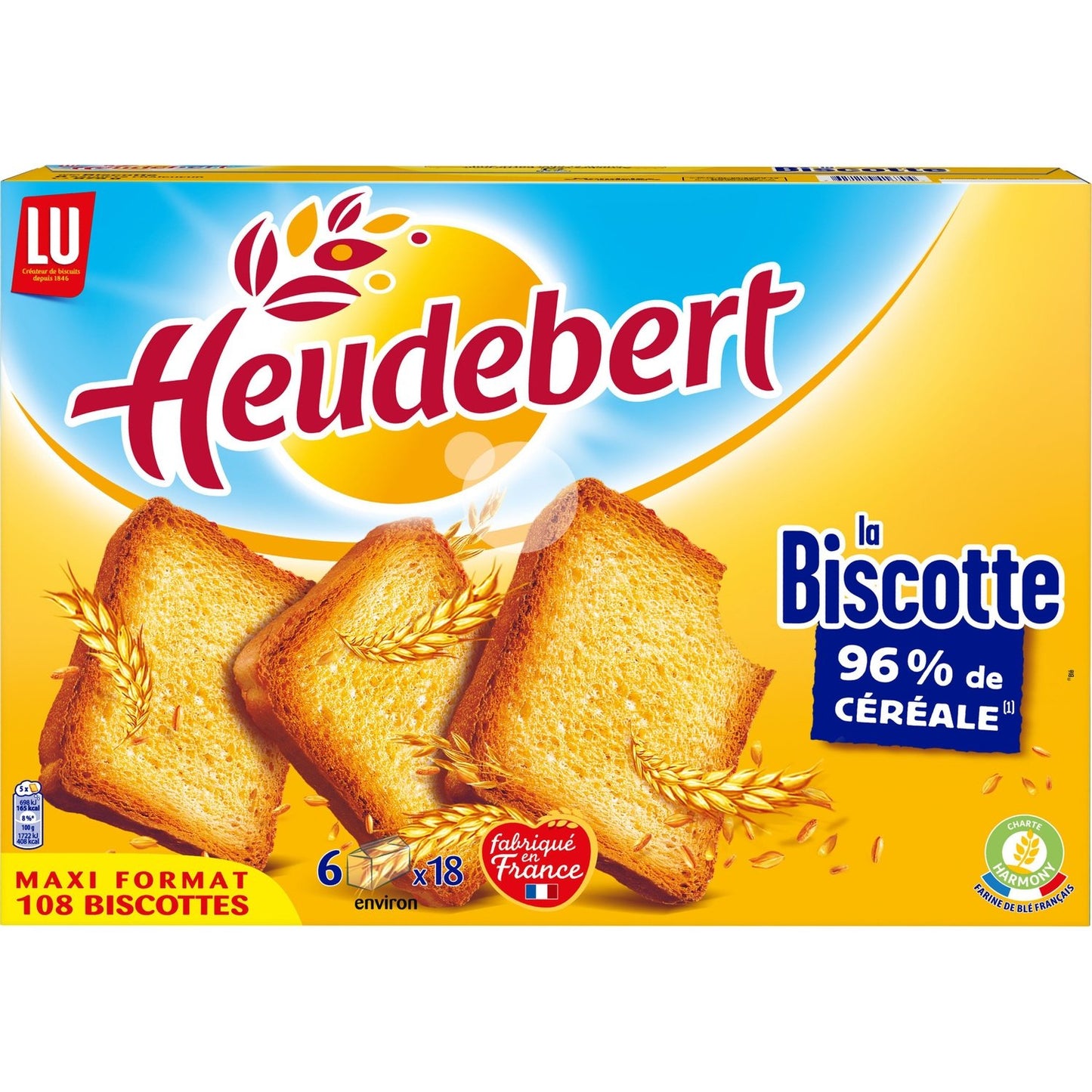Heudebert LU 96% Cereal Rusks
