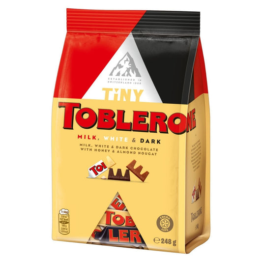 Mini Barres de Chocolat Assortiment 3 Saveurs TOBLERONE - Gamme de Noël 2025 Le sachet de 248 g
