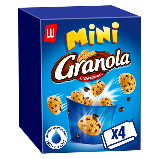 Cookies Mini aux Pépites de Chocolat Granola LU La boîte de 4 sachets - 160 g