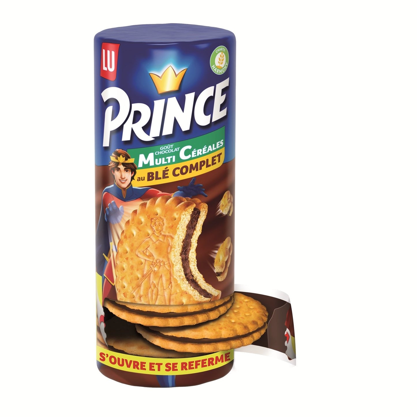 Biscuits Multicéréales Fourrés au Chocolat au Blé Complet Prince LU
