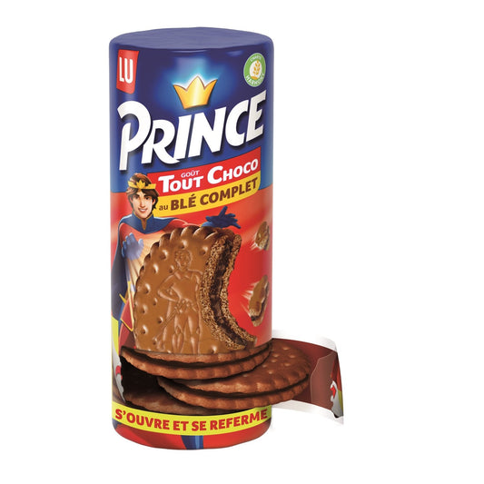 Biscuits Fourrés Tout Chocolat au Blé Complet Prince LU Le paquet de 300 g