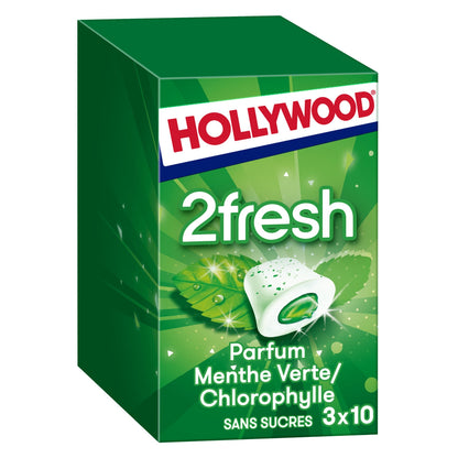 2fresh HOLLYWOOD Sugar-Free Spearmint Chewing Gum