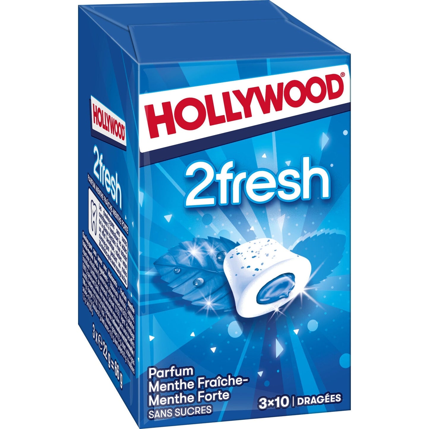Chewing-Gum à la Menthe Forte Sans Sucres 2fresh HOLLYWOOD