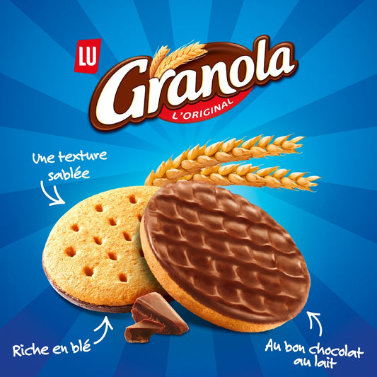 Shortbread Cookies Topped with Milk Chocolate Granola LU