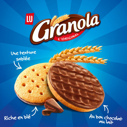Biscuits Sablés Nappés au Chocolat au Lait Granola LU