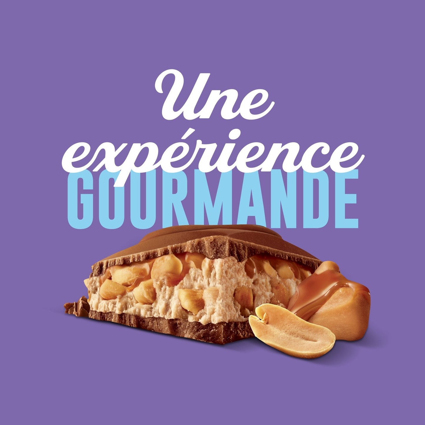 Tablette de Chocolat Lait Cacahuètes et Caramel MILKA