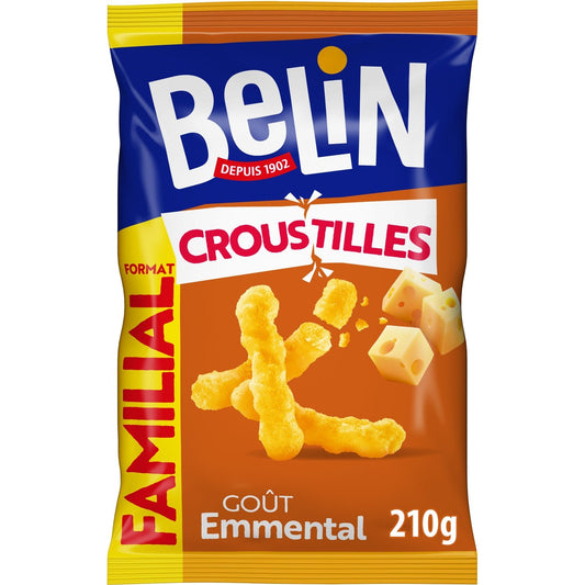 Biscuits Apéritifs Goût Emmental Croustilles BELIN le sachet de 210 g
