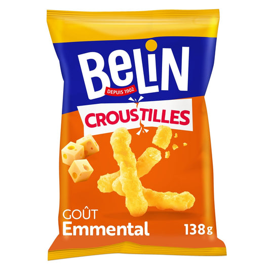 Biscuits Apéritifs Goût Emmental Croustilles BELIN Le sachet de 138 g