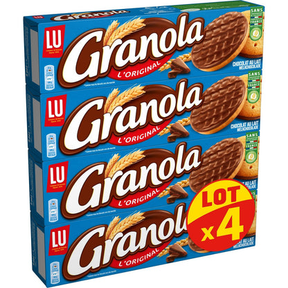 Biscuits Sablés Nappés au Chocolat au Lait Granola LU