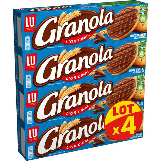 Biscuits Sablés Nappés au Chocolat au Lait Granola LU