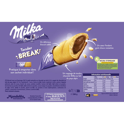 Milka Tender Break Milk Chocolate Filled Bar Cookies