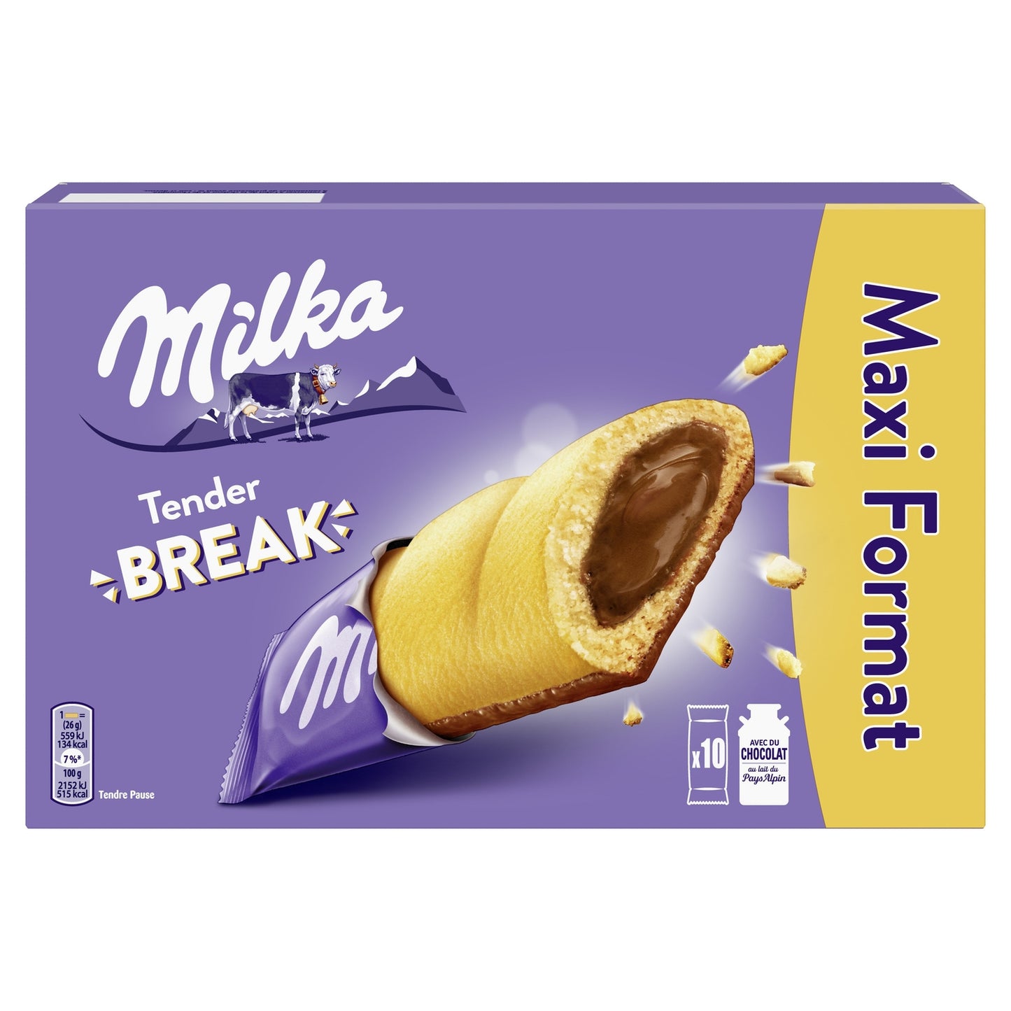 Milka Tender Break Milk Chocolate Filled Bar Cookies