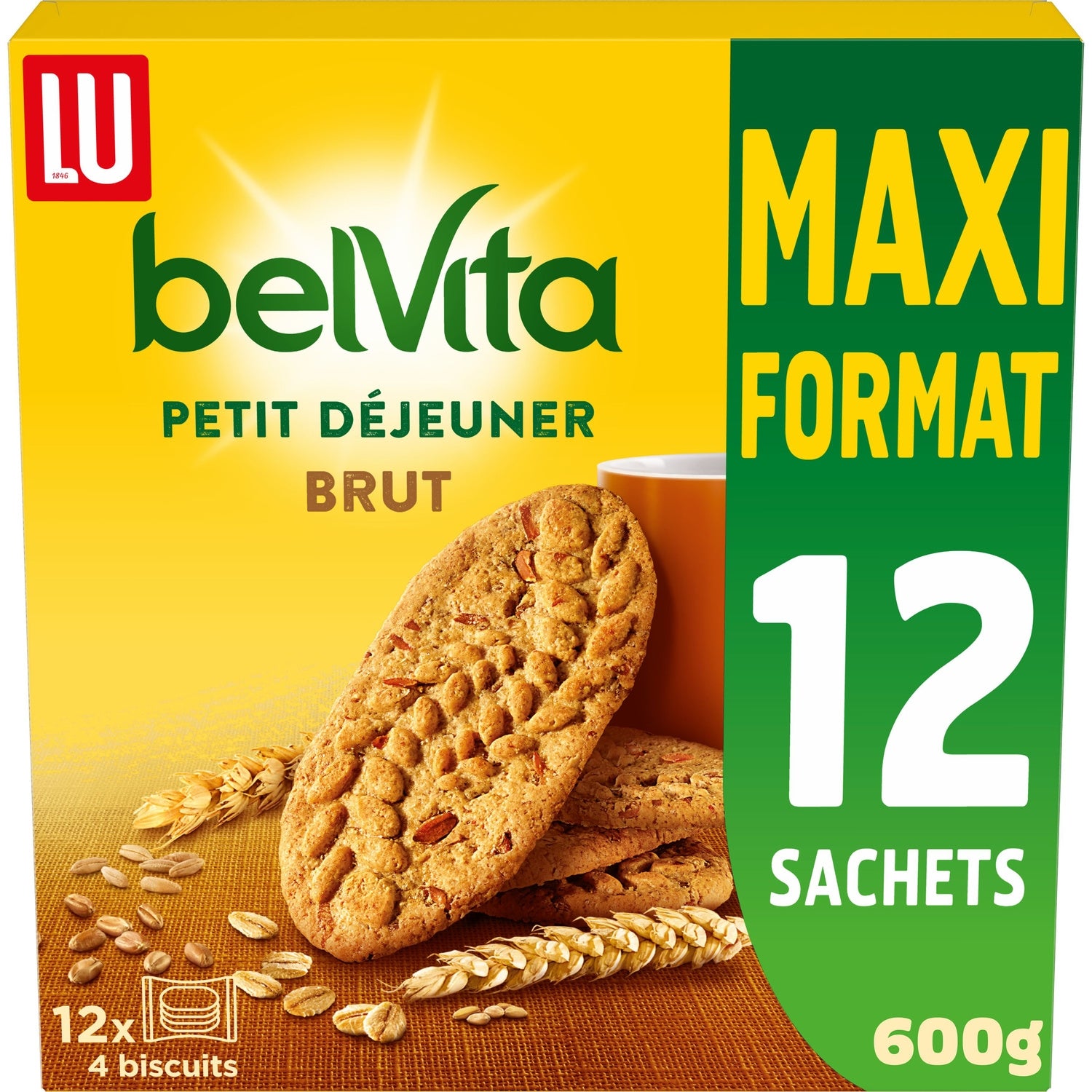 Biscuits petit déjeuner brut BELVITA 