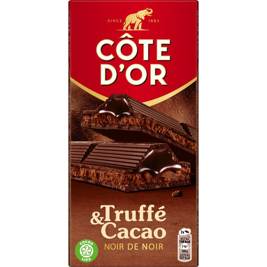 Dark Chocolate Bar with Truffles and Cocoa COTE D'OR