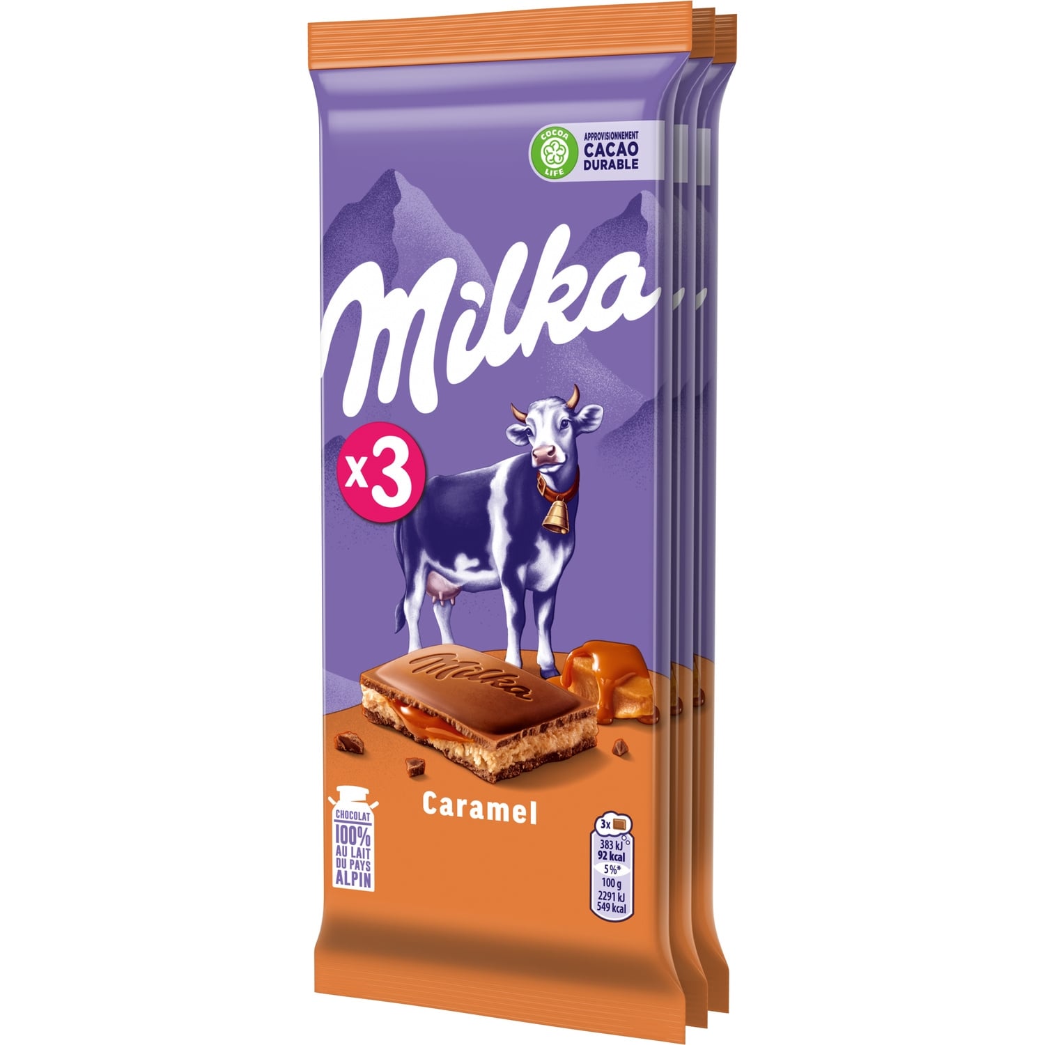 Tablette de Chocolat Lait Caramel MILKA 