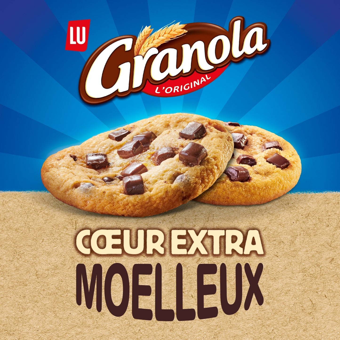 Cookies Cœur Extra Moelleux aux Pépites de Chocolat Granola LU